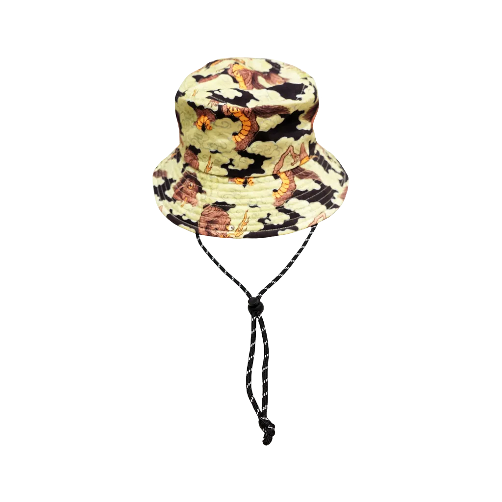 [UNISEX] BANGXGANJI X LOCO MOSQUITO YOKAI CAMO BUCKET HAT (BROWN / GREEN)