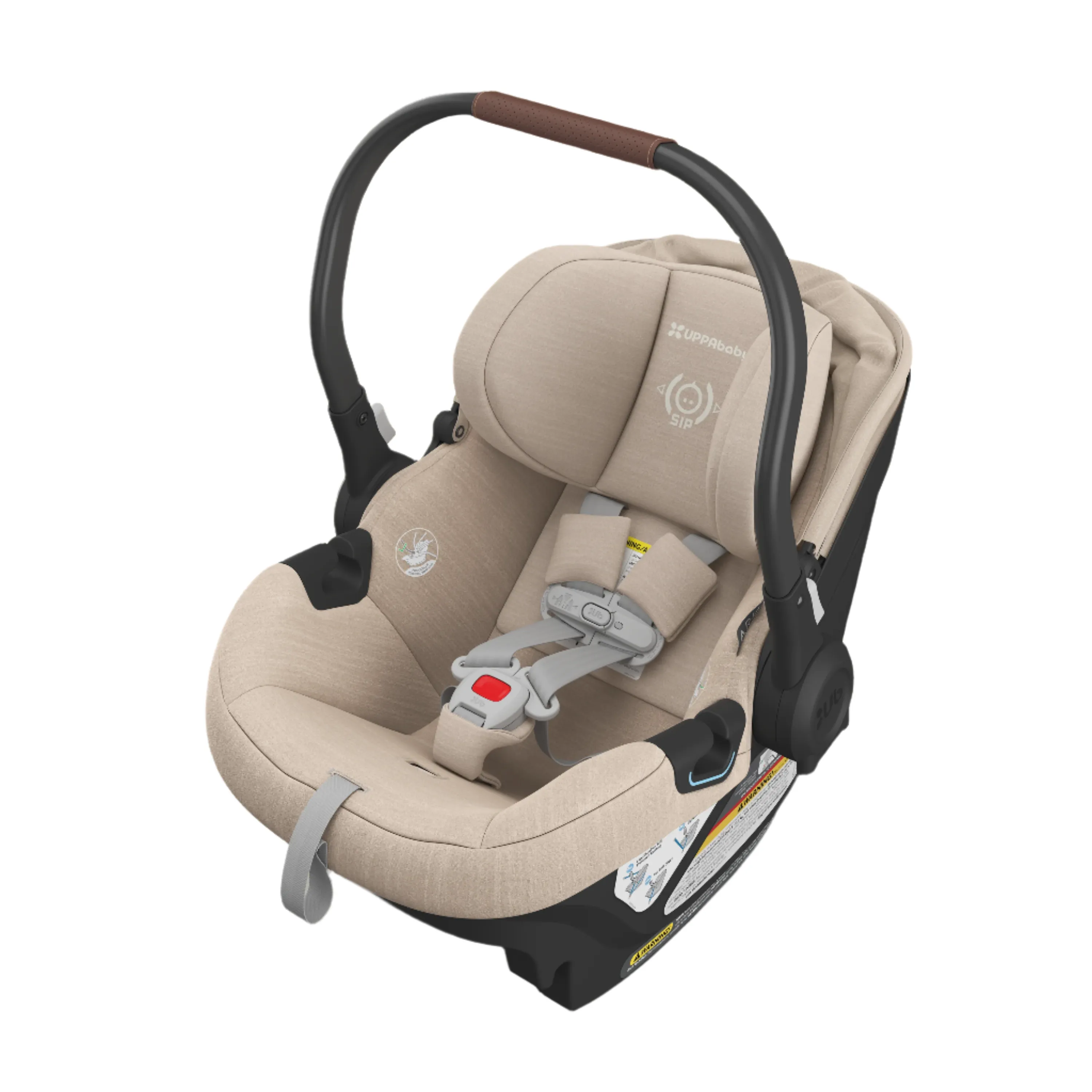 UPPAbaby Aria Infant Car Seat - Declan (Oat Melange/Chestnut Leather)