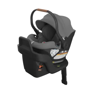 UPPAbaby Aria Infant Car Seat - Greyson (Charcoal Melange/Saddle Leather)