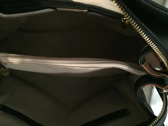Valentina italia Black Pebbled/ Brown Satchel