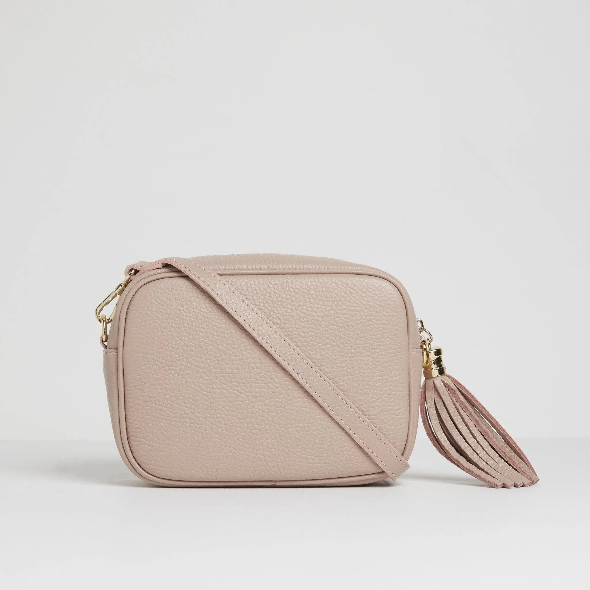 Verona Crossbody Tassel Blush Bag with Orange Aztec Strap