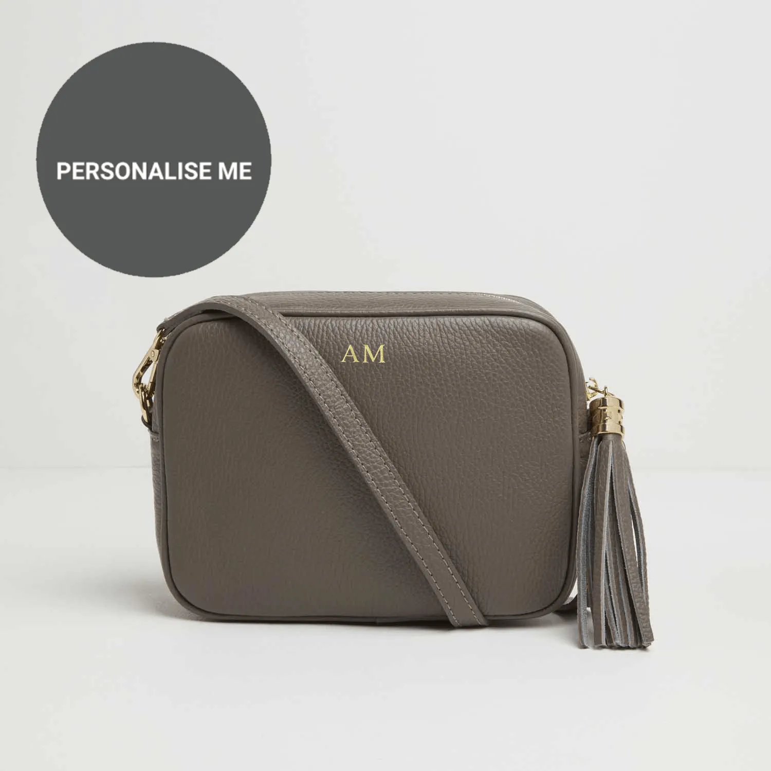 Verona Crossbody Tassel Cinder Bag with Dark Leopard Strap