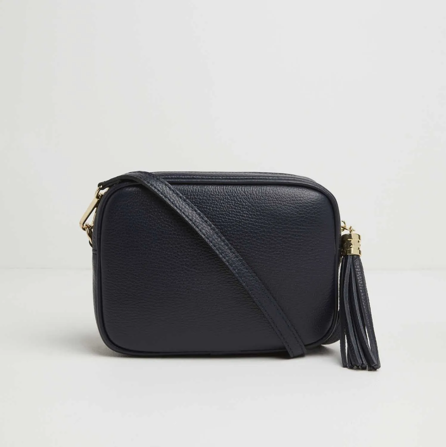 Verona Crossbody Tassel Navy Bag with Blue Aztec Strap