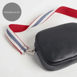 Verona Crossbody Tassel Navy Bag with Nautical Strap