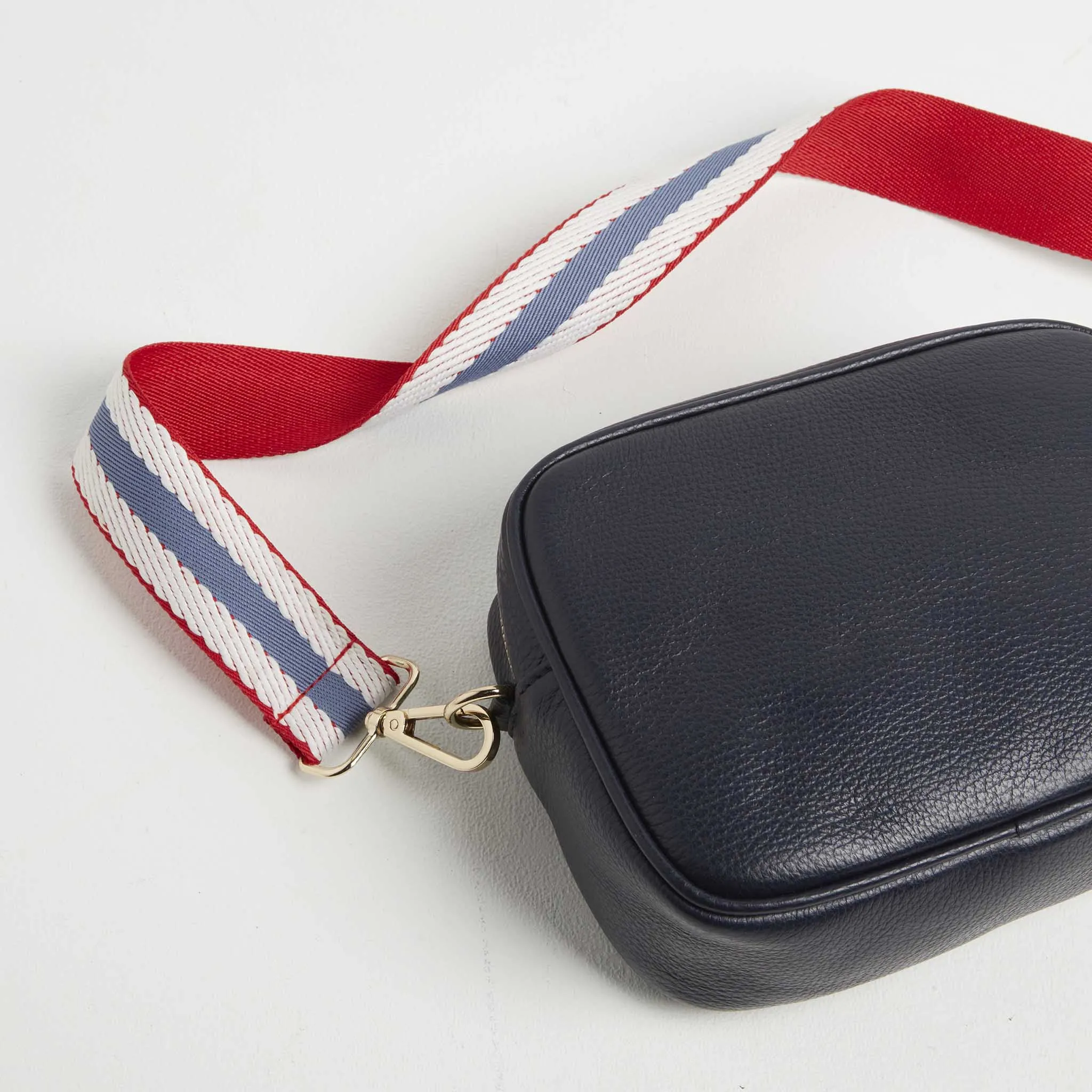 Verona Crossbody Tassel Navy Bag with Nautical Strap