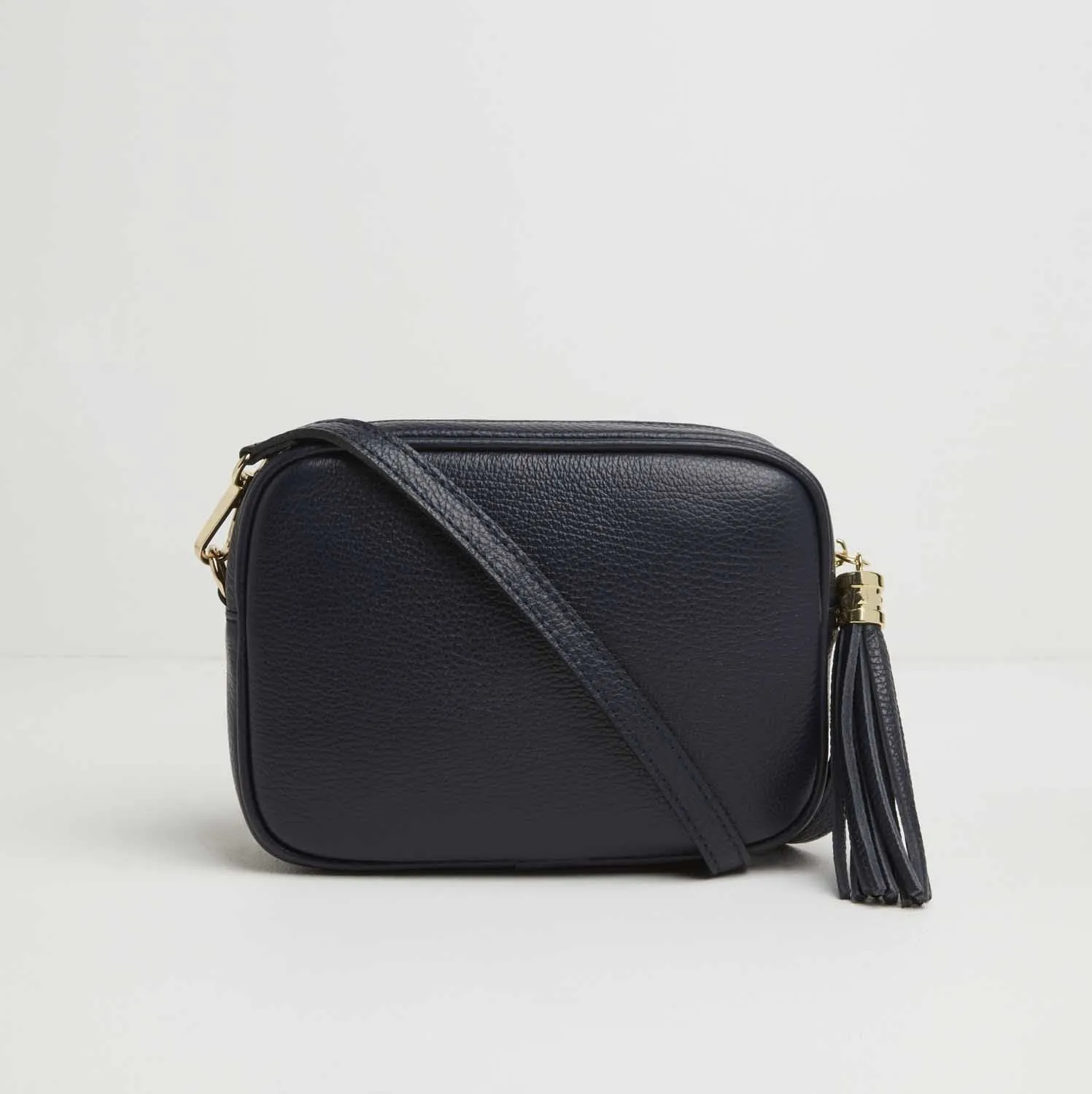 Verona Crossbody Tassel Navy Bag with Nautical Strap