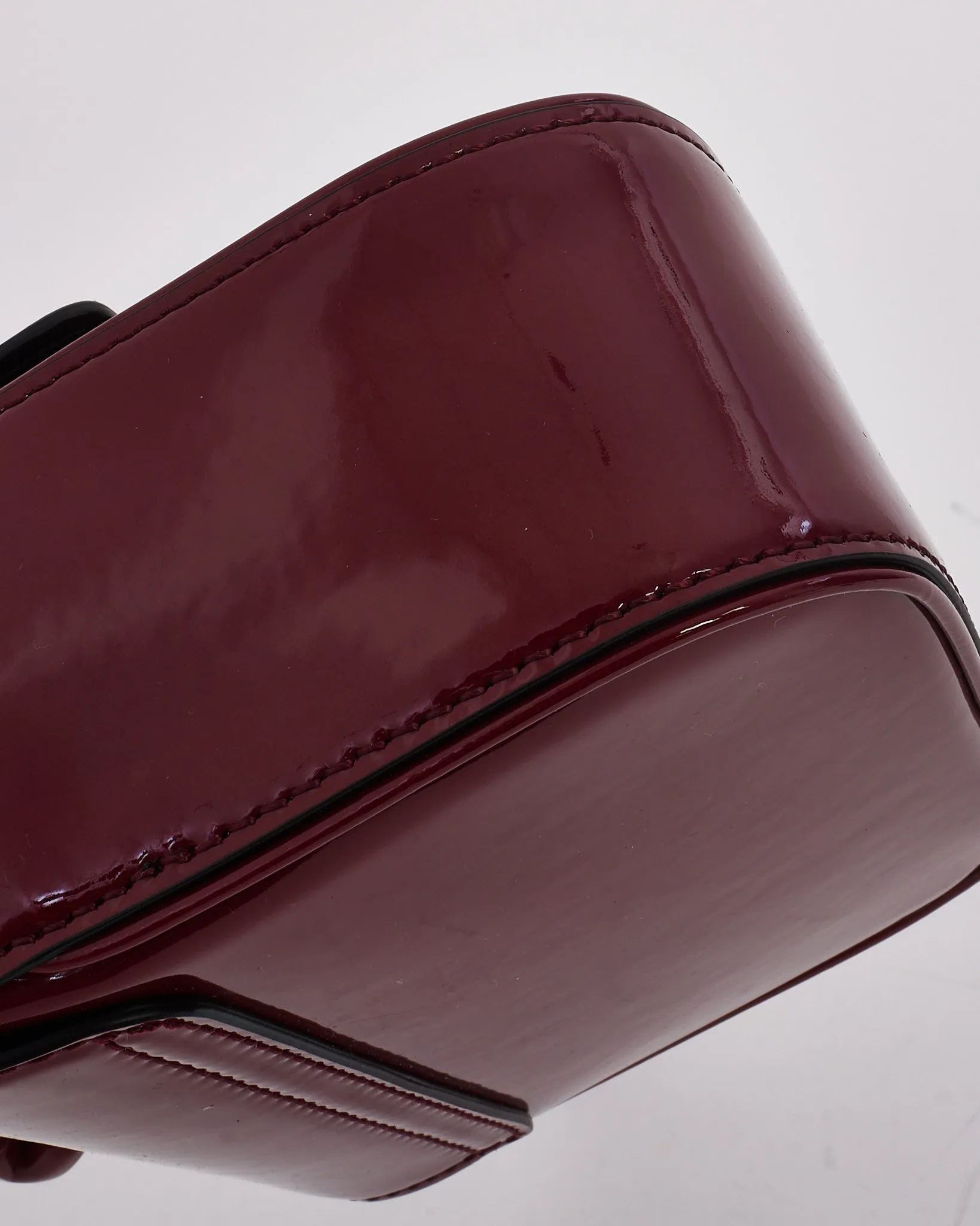 Versace Burgundy Patent Leather Mini 'La Medusa ' Bag