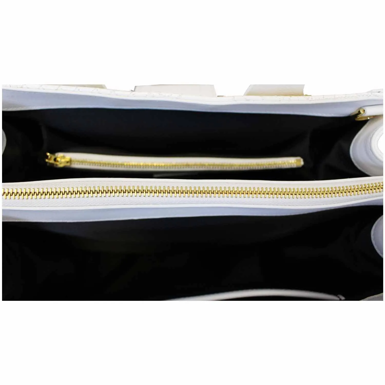 VERSACE Vanitas Icon Patent Micro Satchel Handbag White - Last Call