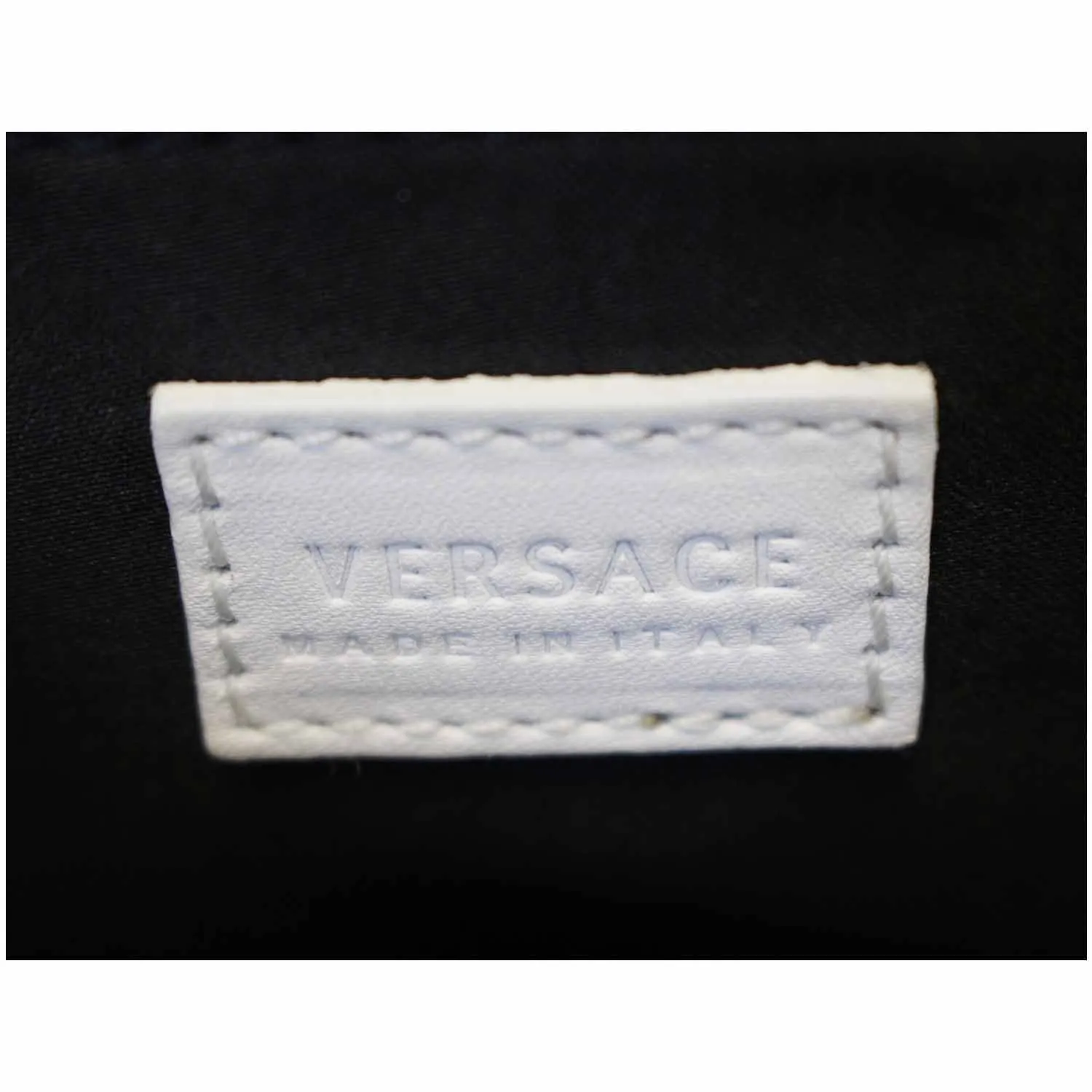 VERSACE Vanitas Icon Patent Micro Satchel Handbag White - Last Call