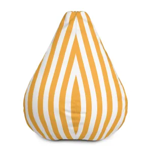 Vertical Lines Yellow - Sustainably Made Bean Bag Chair Cover