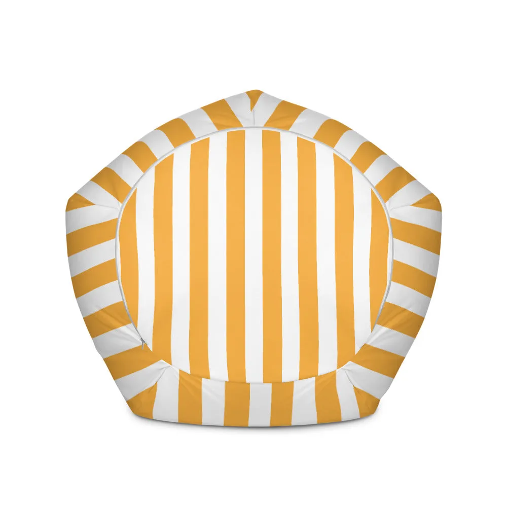Vertical Lines Yellow - Sustainably Made Bean Bag Chair Cover