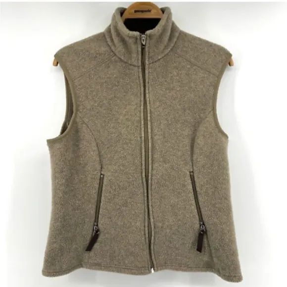 Vintage Patagonia Light Brown Synchilla Vest Women’s Size Medium PRICE F…