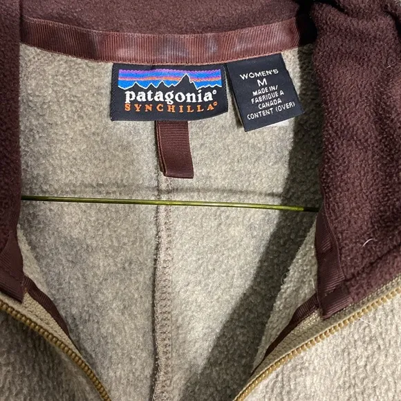 Vintage Patagonia Light Brown Synchilla Vest Women’s Size Medium PRICE F…