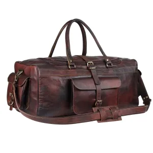 Vintage Red Leather Duffle