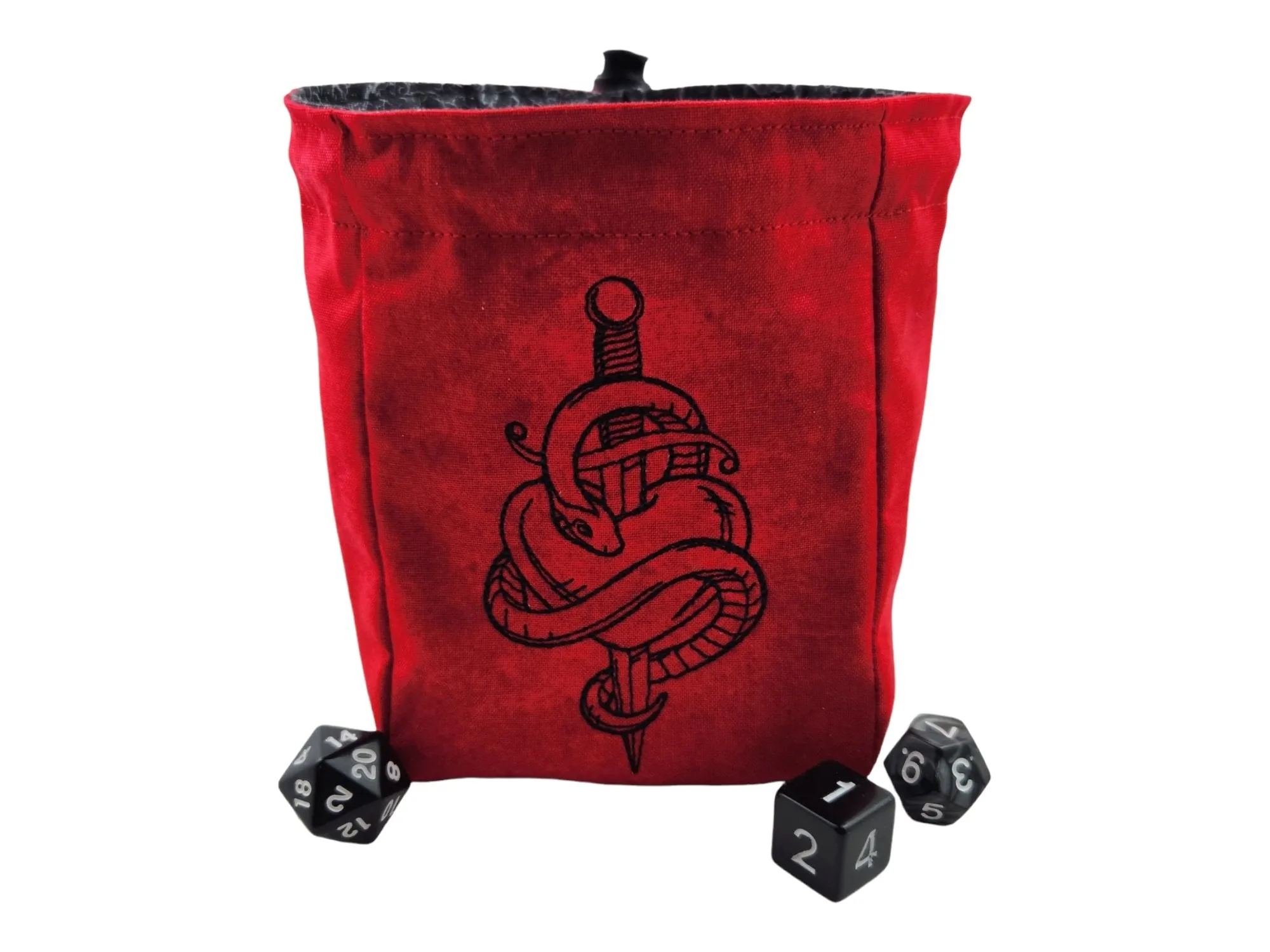 Viper heart dice bag