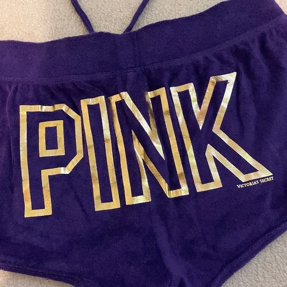 VS PINK y2k bling shine velour short shorts-small NWT(defect)