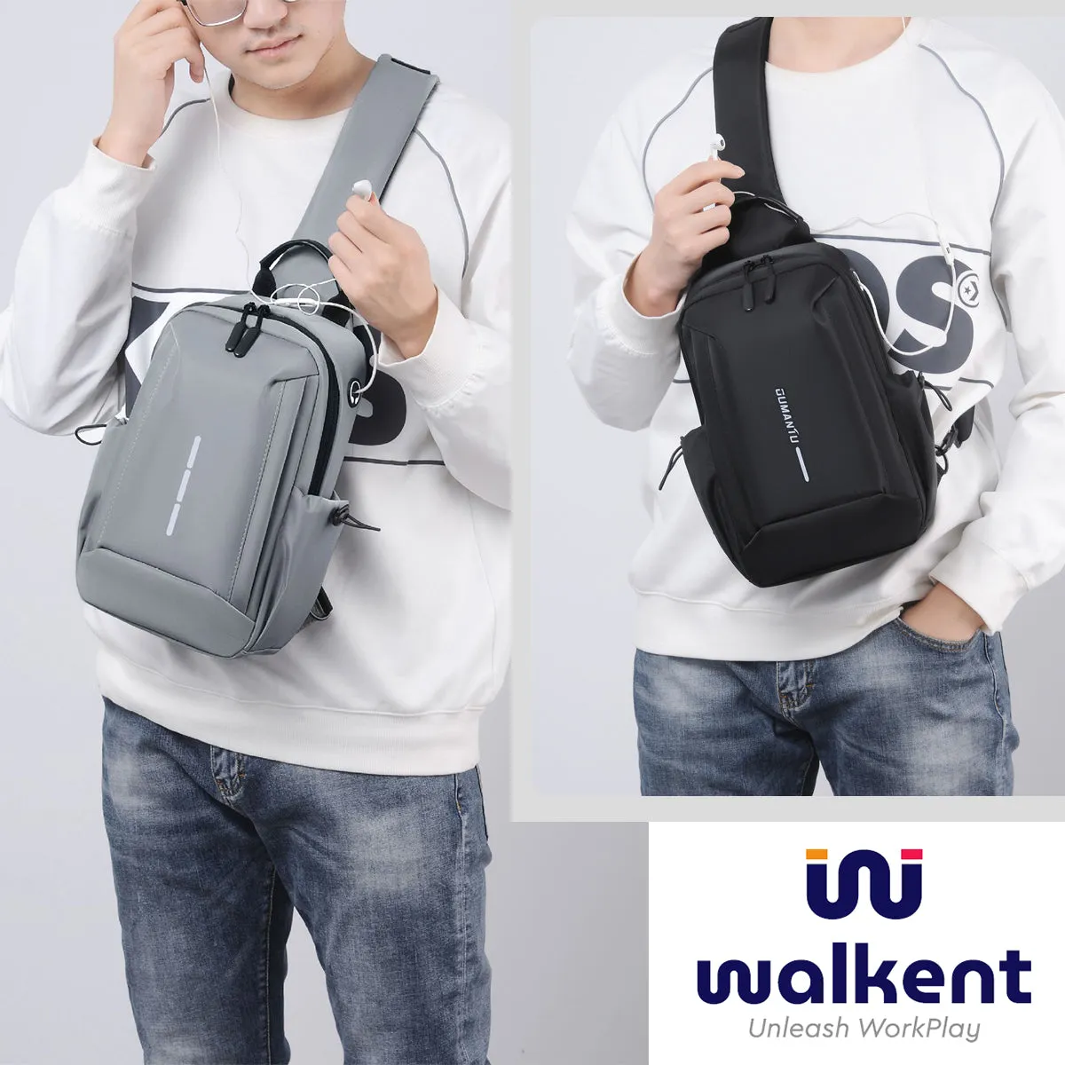 WALKENT Sling Cross Shoulder Bag  - Model Satin