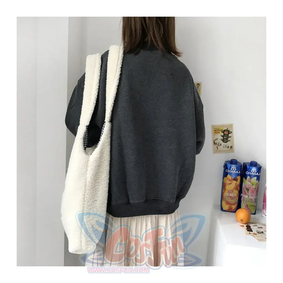Wander In The Universe Cute Faux Wool Shopper Bag Hobo/Tote C00065