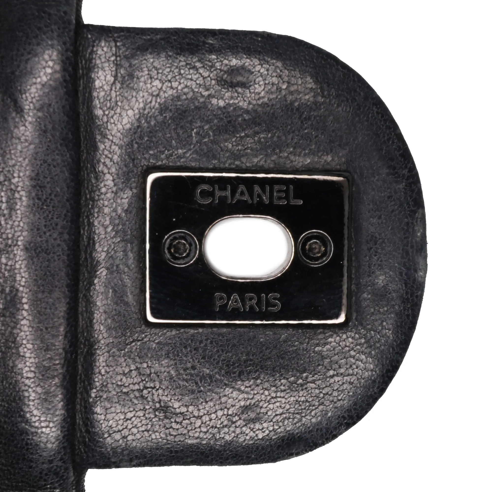 Washed Lambskin Studded Metal Beauty Flap