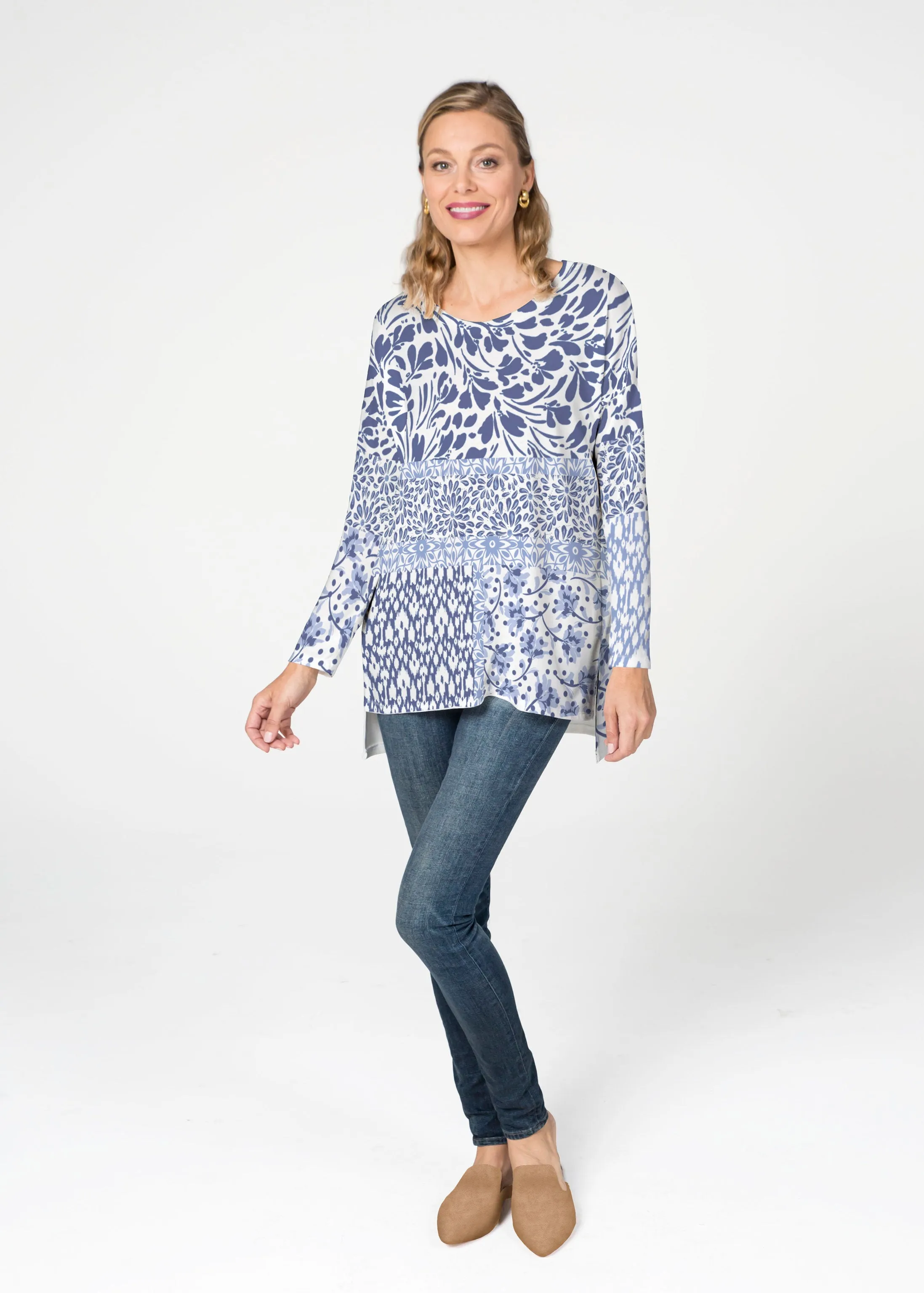 Whimsical Blue (13560) ~ Slouchy Butterknit Top