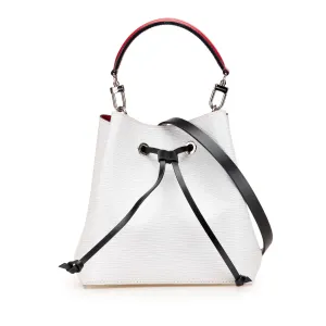White Louis Vuitton Epi Neonoe BB Bucket Bag
