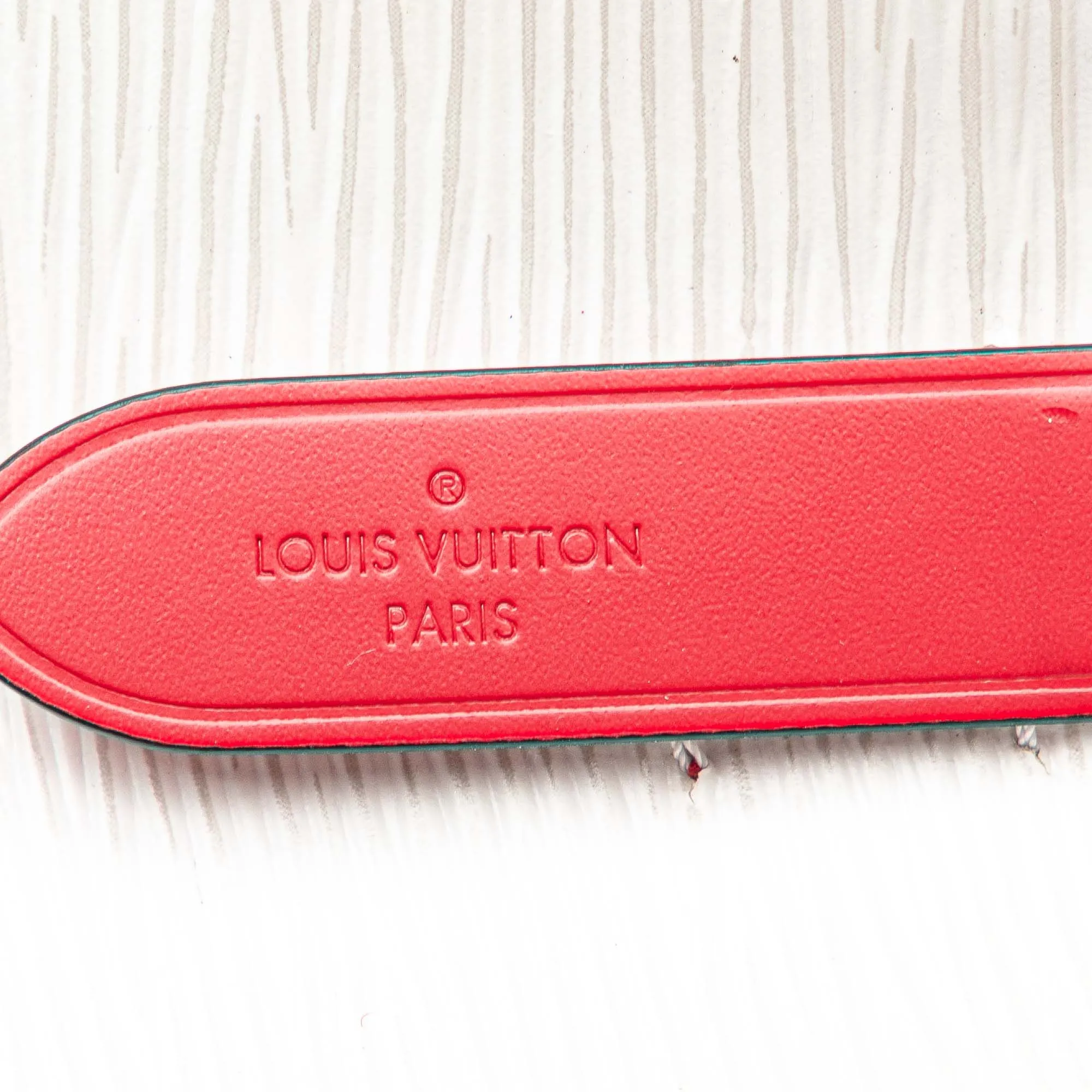 White Louis Vuitton Epi Neonoe BB Bucket Bag