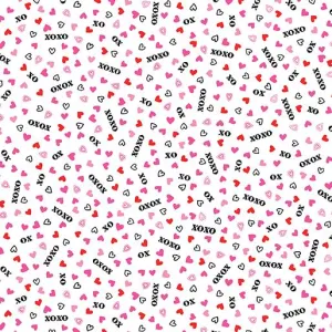 Whole Lotta Love by Benartex HUGS & KISSES/WHITE