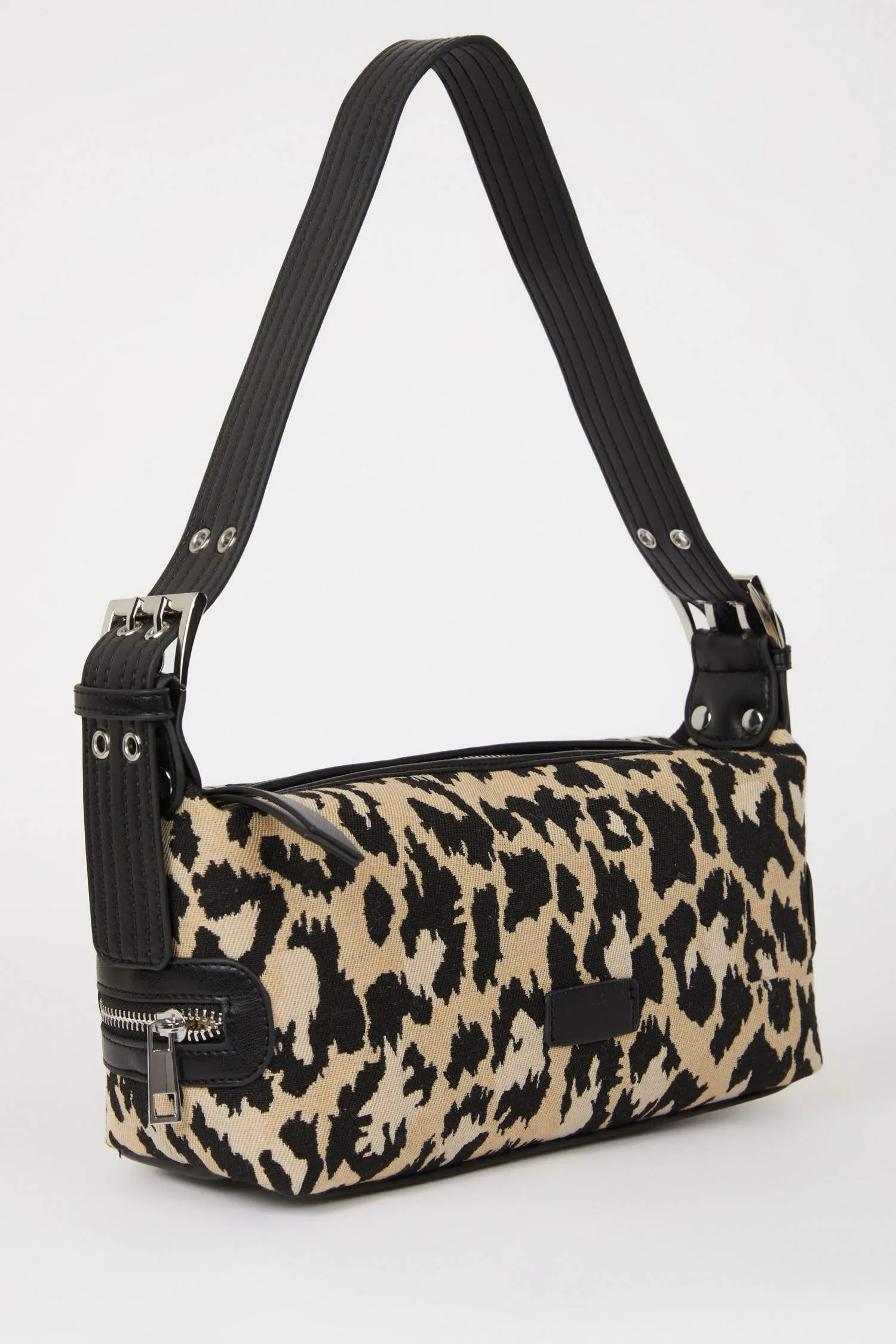 Women's Leopard Patterned Faux Leather Shoulder Bag