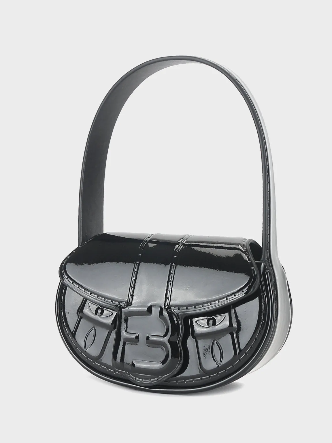 Women's Patent Leather Embossed Mini Bag Top Handle Tote