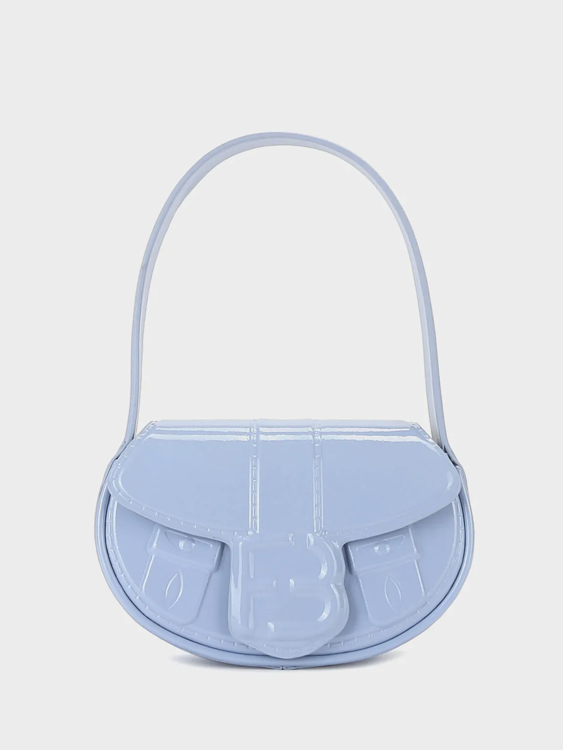 Women's Patent Leather Embossed Mini Bag Top Handle Tote