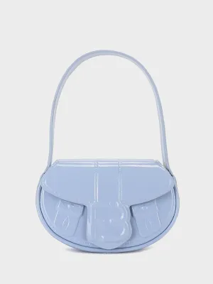 Women's Patent Leather Embossed Mini Bag Top Handle Tote