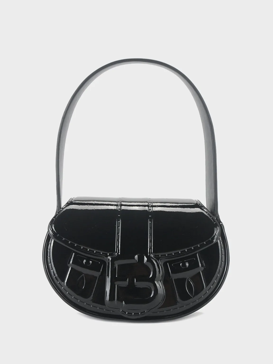 Women's Patent Leather Embossed Mini Bag Top Handle Tote