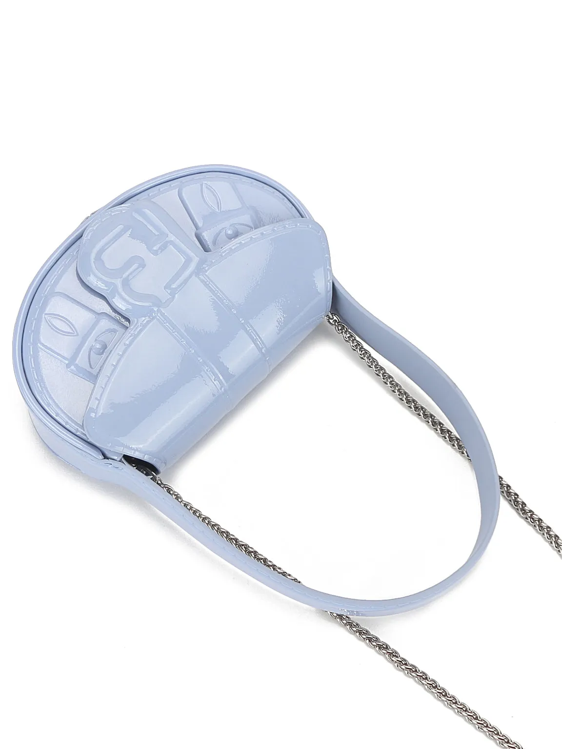 Women's Patent Leather Embossed Mini Bag Top Handle Tote