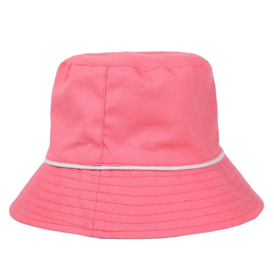 Women's Reversible Bucket Hat Lake Blue Shell Pink