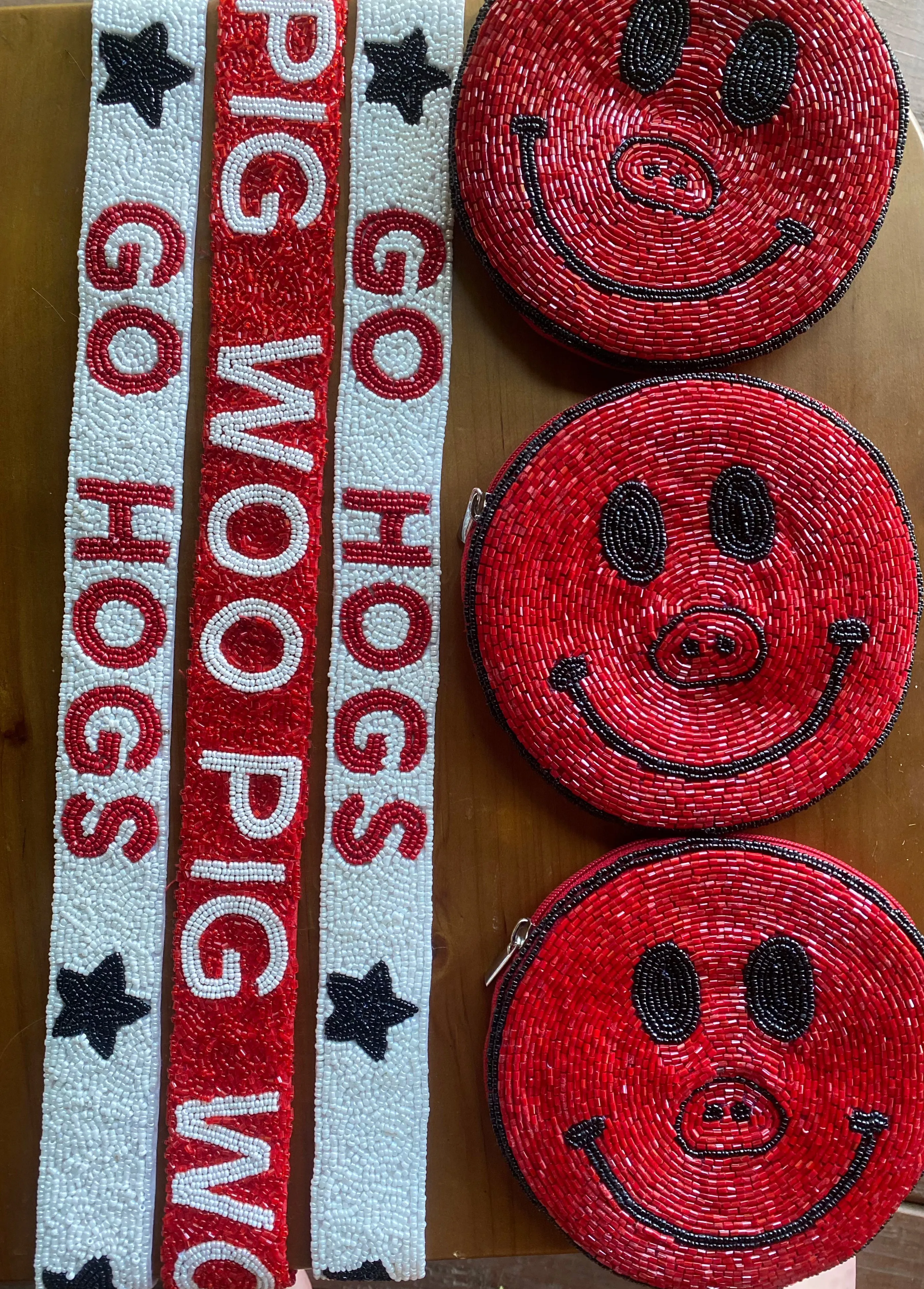 Woo Pig Beaded Purse Strap