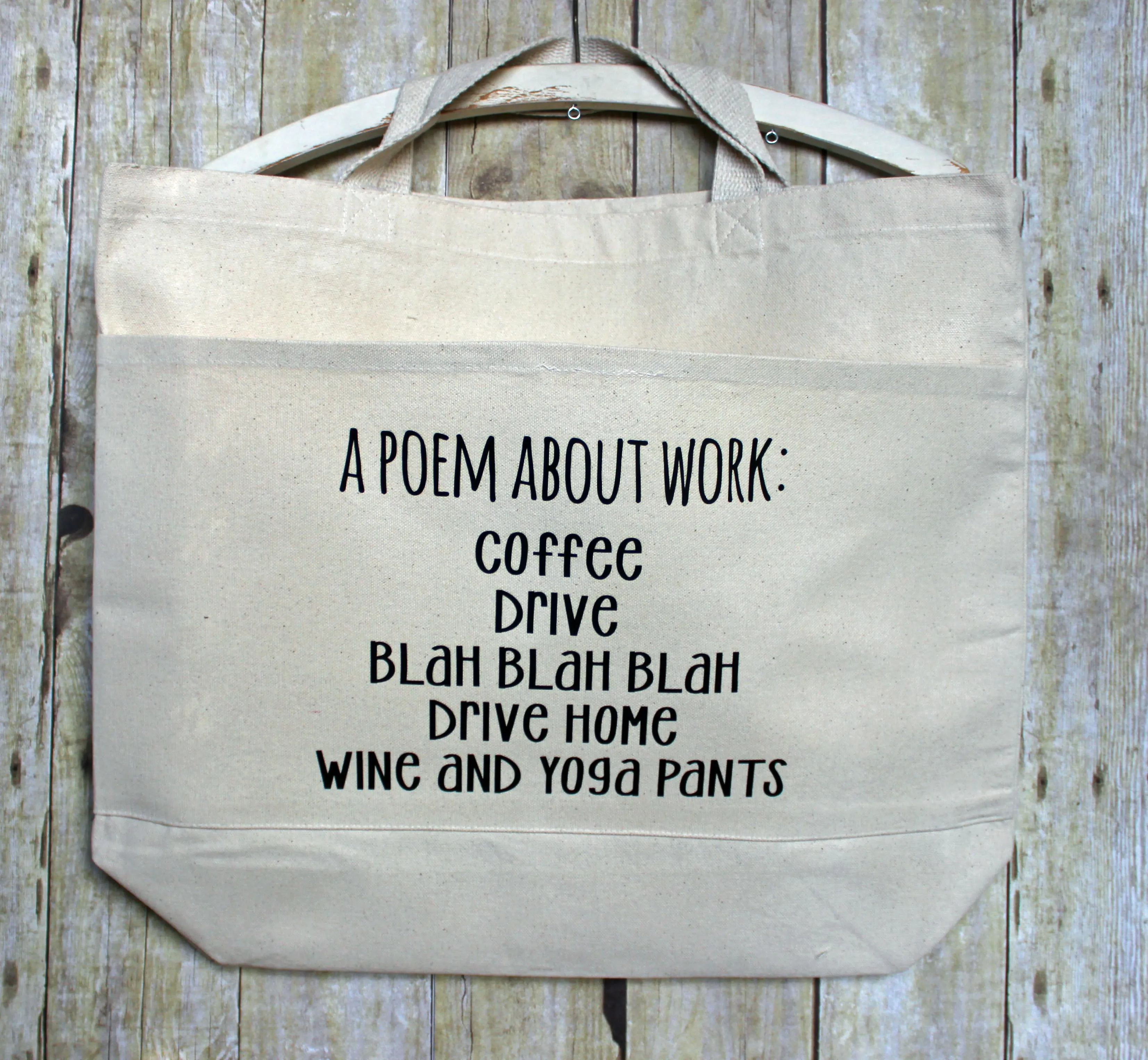 work poem - tote bag