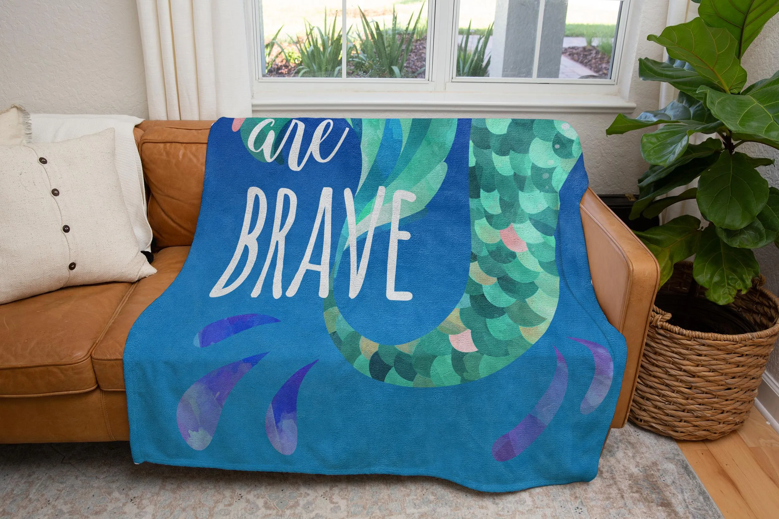 You Are Brave Mermaid Blanket