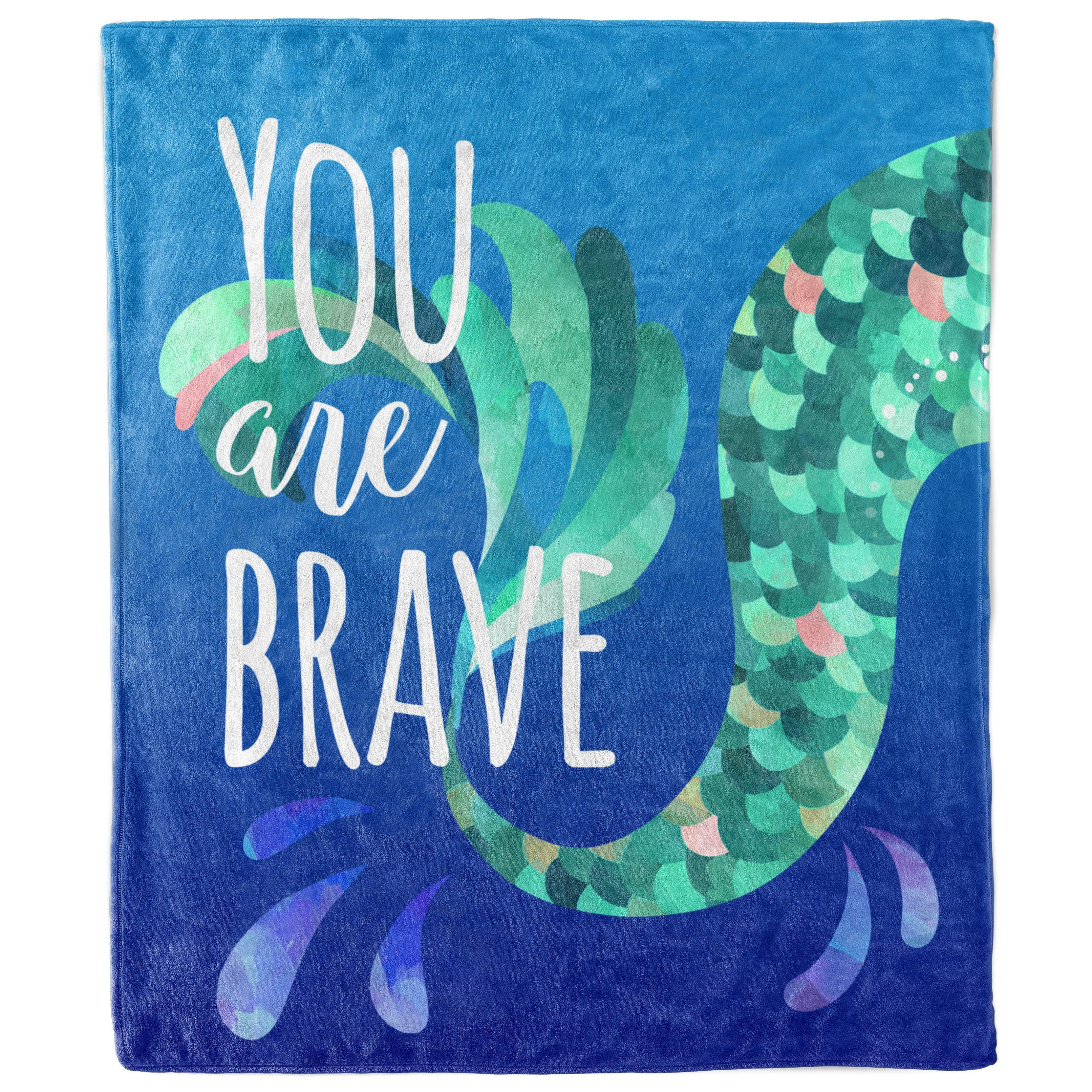 You Are Brave Mermaid Blanket