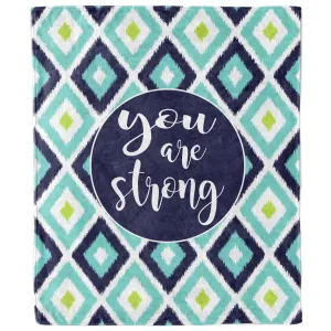You Are Strong Ikat Blanket