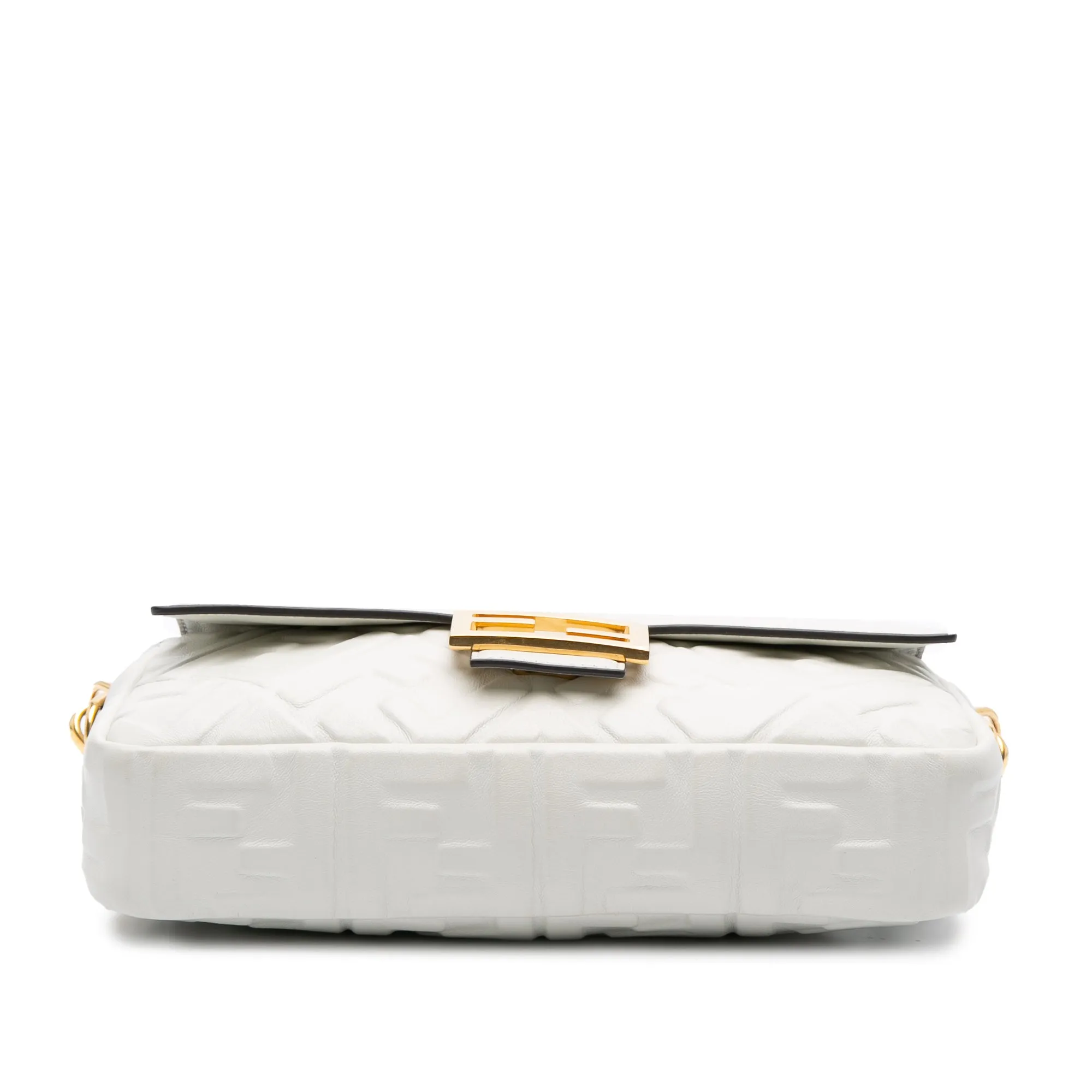 Zucca Embossed Leather Baguette Satchel