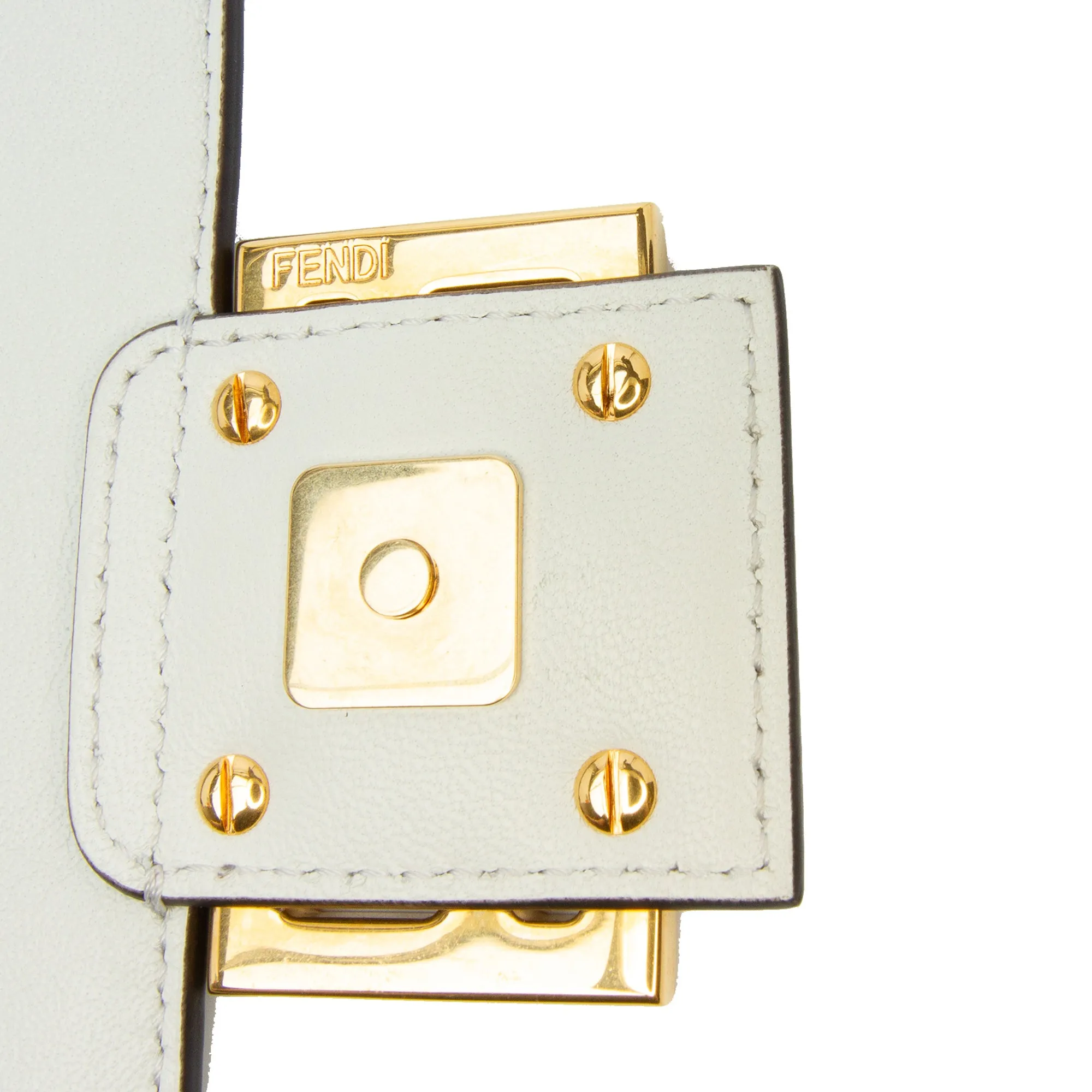 Zucca Embossed Leather Baguette Satchel